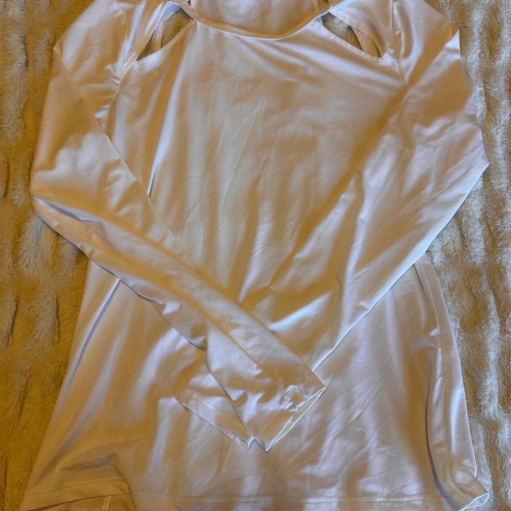 White Cut Out Polo Bodysuit
